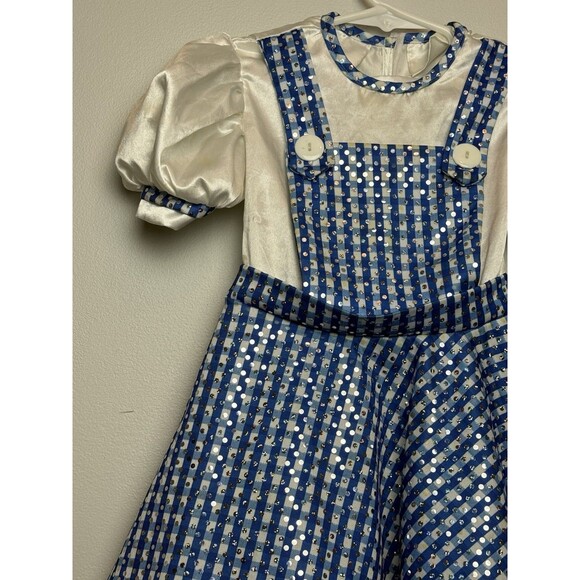 Wizard of Oz Dorothy Costume Fits 3T-4T Halloween Girls Shimmer Dress - Picture 4 of 7